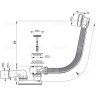 Сифон ALCAPLAST A551K для ванны, автомат, металл/металл